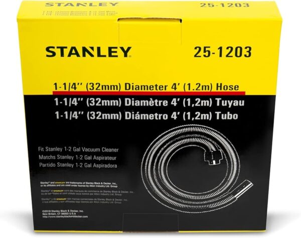 Stanley Wet/Dry Vacuum Hose 1-1/4 in, 4 ft Fit for 1-2 Gallon Wet/Dry Vacuum